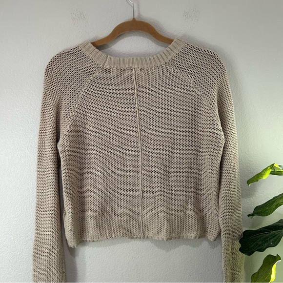 Urban outfitters Silence + Noise tan open knit sweater - Picture 6 of 8